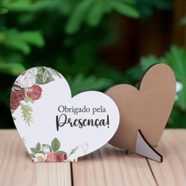 Imagem de Kit 15 Lembrancinhas MDF De Agradecimento Casamento Aniversário - Deli