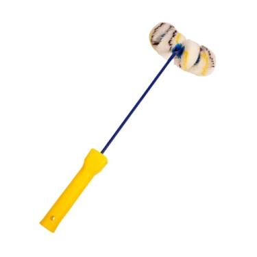 Imagem de WeiLaiKeQi Rolo de pintura em tubo com estrutura, aplicação suave e uniforme para superfícies curvas, rolo de tubo com pincel para estruturas cilíndricas, 4 Rodas