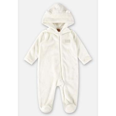 Imagem de Macacão em Material Sintético Unissex para Bebê Up Baby, Off white, 3
