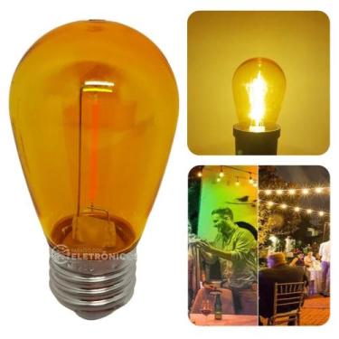 Imagem de Lâmpadas Luz Led Retrô Coloridas De Filamento Bolinhas Decoração 1w S1