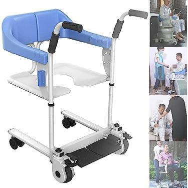 Imagem de Elevador De Transferência De Paciente, Dispositivo De Enfermagem De Transferência Portátil Para Banho Em Casa Cadeiras De Banho Para Idosos, Com Fivela De Segu, Lightblue, ComfortEdition