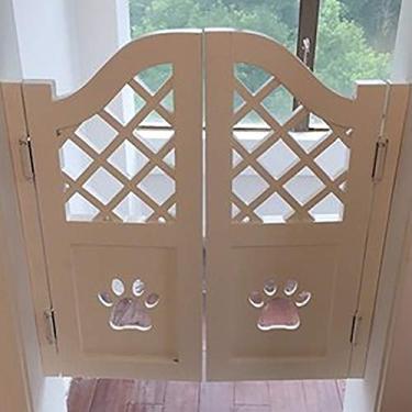 Imagem de Portas Giratórias Caijun Portas De Café Porta De Barra De Madeira Maciça Porta De Partição Interna Abertura Bidirecional Fechada Automaticamente, B, 130x90cm