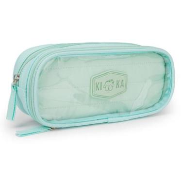 Imagem de Estojo Escolar Puffer Com Capa Transparente 2 Divisórias - D'PRESENTES