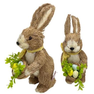 Imagem de decore com coelho de páscoa com cesta cheio de ovos - Fertin