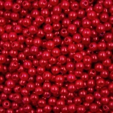 Imagem de PÉROLA DE ABS LISA Nº 05 20G PEROLA 5MM - LADEIRA BIJUTERIAS, VERMELHO