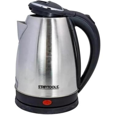 Imagem de Chaleira Elétrica Inox 2 Litros 127V 1000W - Aço Inoxidável, Jarra Térmica Inox, Base 360°, Desligamento Automático, Ferve Água Rápido Aquecimento para Chá Café Bebidas Quentes.