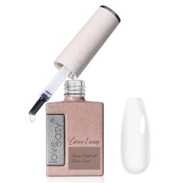 Imagem de Love easy Gel de base de borracha para unhas, neutro não prejudicial, livre de HEMA suave, equilibrado, protege a fórmula de unha saudável, base de imersão removível com álcool, revestimento U V