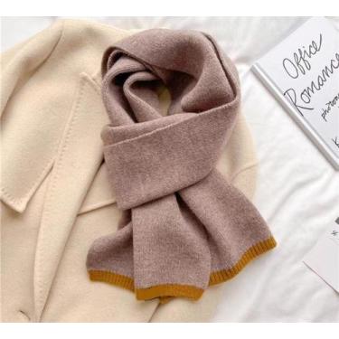 Imagem de Cachecol De Lã Echarpe Xale Premium Liso Unissex Inverno - D Presentes