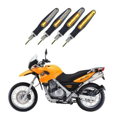 Imagem de KIT 4 Setas Sequenciais Modelo P25B Slim / Palito Para Moto BMW 650 GS