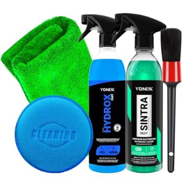 Imagem de Kit Sintra Fast 500ml Vonixx Hydrox Fast Vonixx 500ml Toalha De Microfibra 30x30cm Verde e Acessórios Karbox