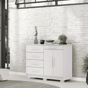 Imagem de Cômoda Sapateira Armario Multiuso Sirius Branco - MABE MAGAZINE