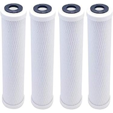 Imagem de CFS Pacote com 4 cartuchos de filtro de água de bloco de carbono compatíveis com os modelos de filtros de água de bancada Ecosoft – Remove mau gosto e odor – Cartucho de filtro de substituição para