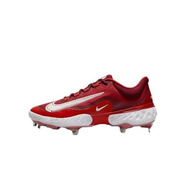 Imagem de Nike Tênis masculino Alpha Huarache Elite 4 Baseball Metal Baseball DJ6521, Vermelho/branco, 45 BR