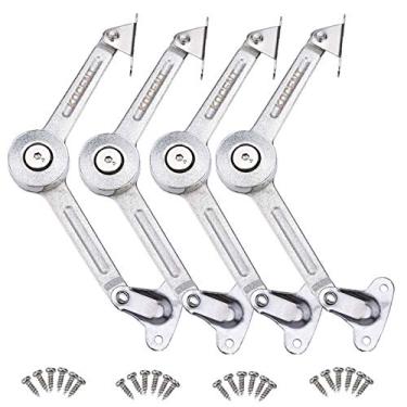 Imagem de Kocent Dobradiças resistentes para tampa dobrável para gabinete, armário, guarda-roupa ou caixa de brinquedo, tampa deslizante para baixo sem machucar os dedos (KC06-4PC)