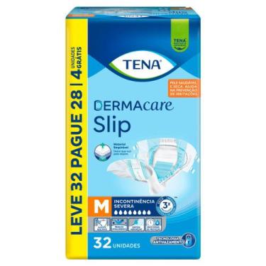 Imagem de Fralda Tena Dermacare Slip Tamanho M Leve 32 Pague 28 Unidades Descart