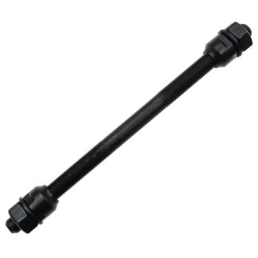 Imagem de sunnates 1 peça eixo de bicicleta 175 mm eixo do cubo traseiro de várias velocidades 3/20.3 cm preto substituição do eixo da bicicleta 26 eixo do cubo TPI kit de arruela de porca de bloqueio cônico