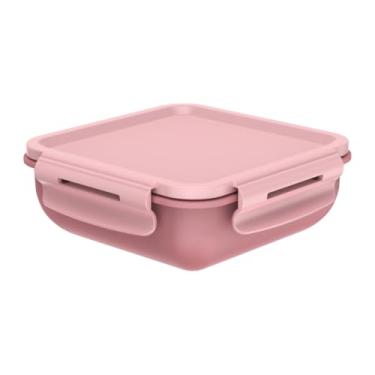 Imagem de Pote de Marmita e Lancheira com Divisória e Tampa Hermética 570ml BPA Free Pode ir ao Microondas Freezer e Lava-louças (Rosa)