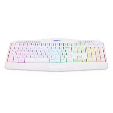 Imagem de Teclado Membrana Redragon Harpe 2 RGB, ABNT2, Branco, K503W-RGB