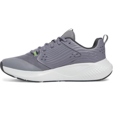 Imagem de Under Armour Charged Commit Trainer 4 Tênis masculino, (024) Cinza Titã/Cinza Halo/Verde Hyper, 44