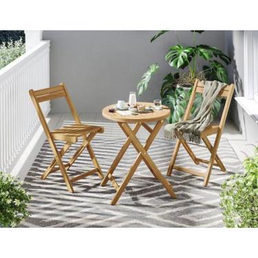 Imagem de Conjunto para Varanda Catania 3 Peças Madeira Just Home Collection