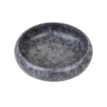 Imagem de prato de lanche Tigelas de cerâmica para imersão, prato para molho soja, utensílios mesa redondos para uso doméstico e em restaurantes tigela de sopa(Gray)