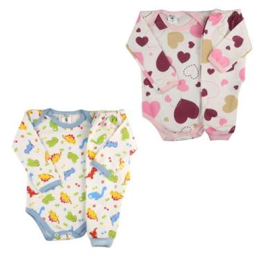 Imagem de Body Cacharrel Roupa De Bebe Gola Alta Inverno Outono - Batutinhas Bab