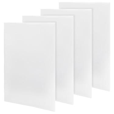 Imagem de PH PandaHall 4 peças de almofada de filtro de ar condicionado de 40,6 cm x 32,5 cm x 1/10.2 cm, filtros de purificador de ar cortados para caber em almofada de espuma, tapete desodorizante branco