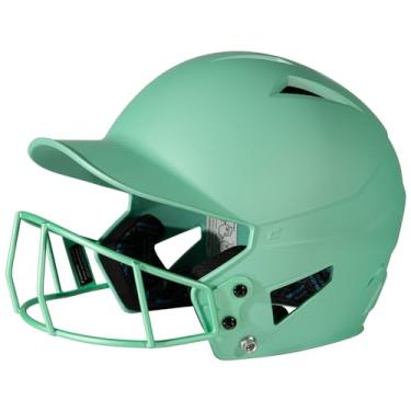 Imagem de CHAMPRO Capacete HX Rise Fastpitch com máscara facial, médio, menta