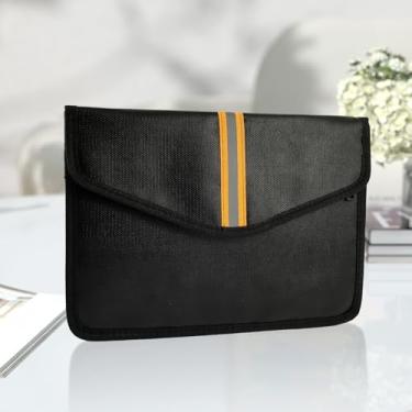 Imagem de KTZCTPCA Bolsa de dinheiro isolada à prova de fogo, bolsa de documentos à prova de fogo e à prova d'água com zíper resistente à água, bolsa segura à prova de fogo, envelope carteira à prova de fogo