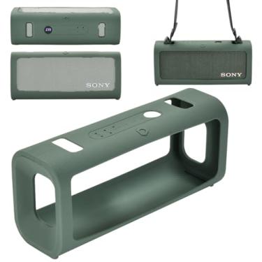 Imagem de Ferbao Capa de silicone para Sony ULT Field 3, capa protetora para Sony ULT Field 3 (preto) (verde)
