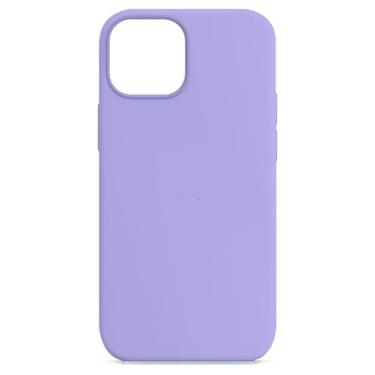 Imagem de Capinha Compatível com Iphone 15 Preta, Branca, Azul, Rosa, Bordô, Roxo, Lilás, Cinza, Pink, Bege, Flexivel, Tecnologia anti impacto, Aveludada com design PREMIUM c/logo (Lilás)