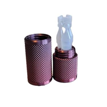 Imagem de Znet3D Suporte de frasco para colírio e estojo de transporte de viagem - segura três (3) frascos de uso único - tampa rosqueada, padrão serrilhado - Mantenha os frascos seguros e seguros durante a