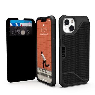 Imagem de URBAN ARMOR GEAR Capa Protetora Robusta E Leve Para Iphone 13, Fabricada Pela Uag, Em Kevlar, Preta, Com Compartimentos Cartões Suporte Visualização, [Tela De 6,1 Pol.]