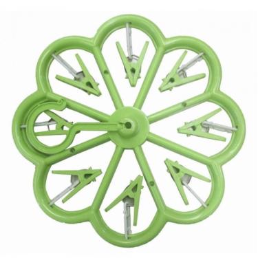 Imagem de Varal Prendedor De Roupas Colors 8 Prendedores Flor