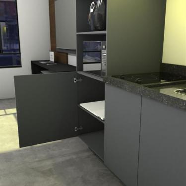 Imagem de Closet Deslizante Multiuso com Trilho Telescópico  Prateleira Organiza