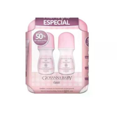 Imagem de Kit com 2 Desodorante Roll-On Clássico Giovanna Baby 50ML