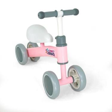 Imagem de Bicicleta de Equilíbrio Infantil sem Pedal 4 Rodas Carrinho Passeio Co