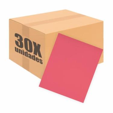 Imagem de Kit Com 30 Placas De Eva Escolar Seller - 48cm X 40cm, Vermelho