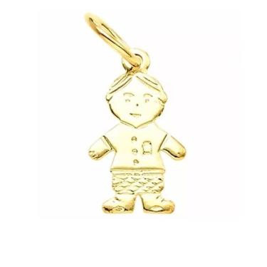 Imagem de Pingente Menino Filho Adorado Da Mãe Folheado 18k