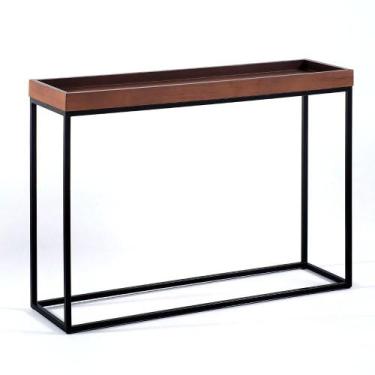 Imagem de Aparador Decorativo Braço p/ Sala 90cm Pés em Metal 100% MDF - Casa La