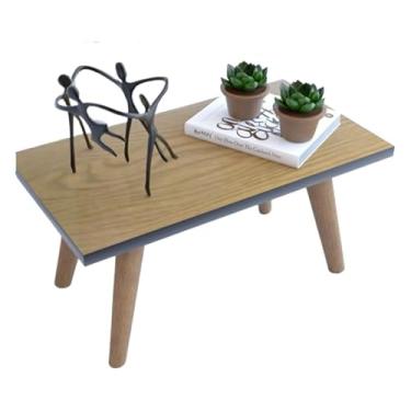 Imagem de Mesinha De Centro Retangular Pé Palito Madeira Sala De Estar(Freijó)