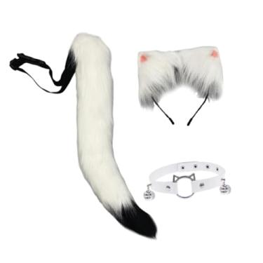 Imagem de IEUDNS Conjunto de orelhas e cauda de gato, acessórios para fantasia de baile de máscaras, Style E