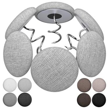 Imagem de MAICOBI Pinos de saias de cama, broches de botão cobertos de linho, pinos torcidos para capa de sofá, para saias de cama, alfinetes de estofamento, suportes de poltrona, capas de apoio de braço (12