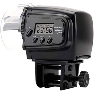 Imagem de Alimentador automático de peixes, dispensador de comida de aquário, alimentador automático elétrico à prova de umidade, alimentador de peixe para férias de peixes, temporizador e dispensador de comida