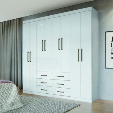 Imagem de Guarda Roupa Casal 8 Portas 6 Gavetas Liverpool Santos Andira