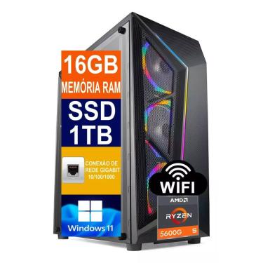 Imagem de Computador AMD Ryzen 5 5600g, SSD 1TB Nvme M.2, 16GB De Memória DDR4, WINDOWS 11 Pro