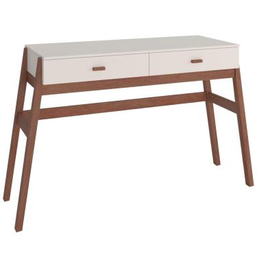 Imagem de Aparador Decorativo Sala de Estar 2 Gavetas Yara Amêndoa/Off White - Gran Belo