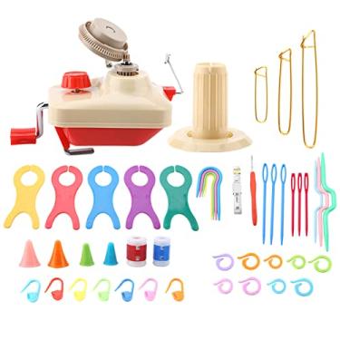 Imagem de Yctze Kit Enrolador de lã de Tricô-fácil Uso Com Contador de Pinos Enrolador, Medidor de Polegadas e Ferramentas de Tecelagem Essenciais para tricô Diy