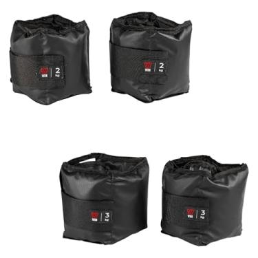 Imagem de Kit Par Caneleiras Peso 2kg + 3kg Tornozeleira de Peso Treine em Casa Academia Pilates Fisioterapia Treino Funcional Crossfit