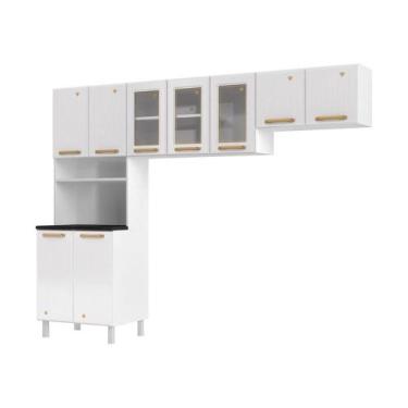 Imagem de Cozinha Compacta Aço 3 Peças Multimóveis Cr20367 Branco - MULTIMOVEIS